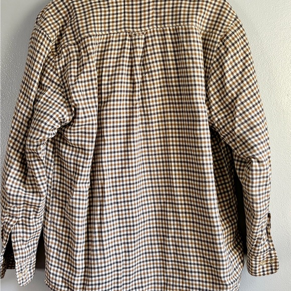 Zonal‎ quilted Men's Tan and White Flannel shirt - Picture 2 of 3